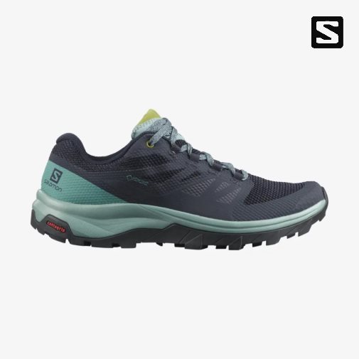 Tênis De Caminhada Salomon Outline GTX Feminino Pretas Turquesa | PT T07425